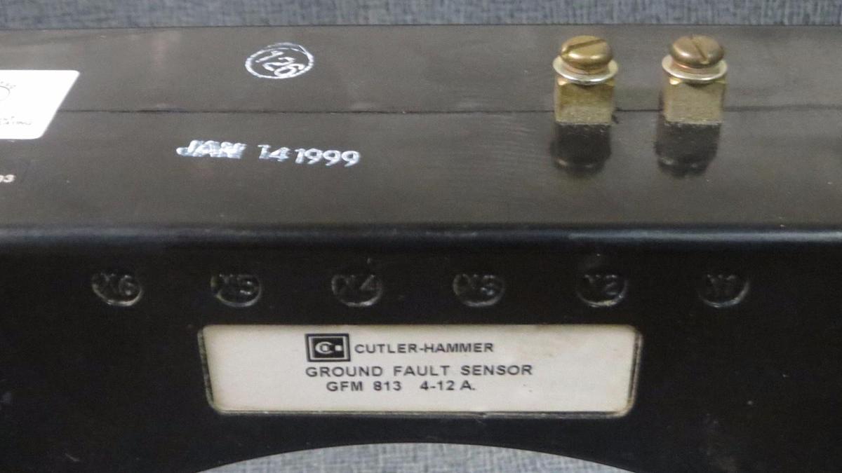 Used CUTLER HAMMER GROUND FAULT SENSOR 4-12A GFM 813  # GFM813