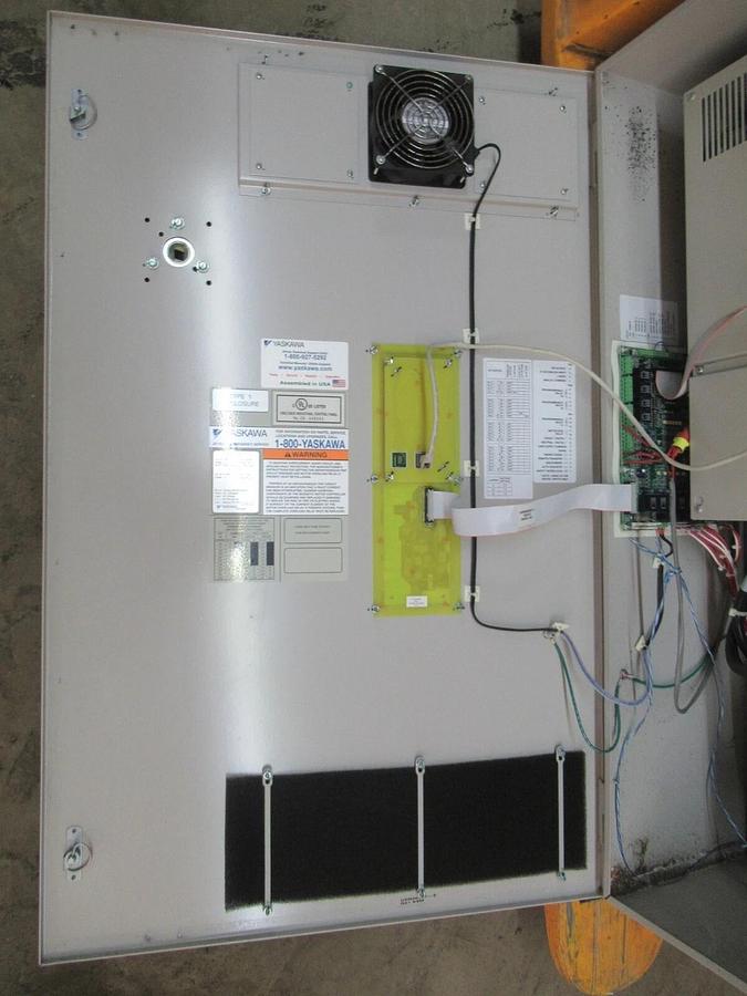 Used YASKAWA AC DRIVE E7BVB096Y 480 VOLT 65 KVA 106.6 AMP 3-PHASE BYPASS **WARRANTY**