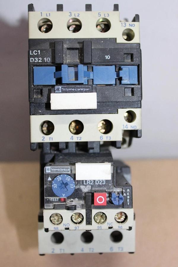 Used TELEMECANIQUE STARTER LC1-D25-10 600 VAC 50 AMP 30 HP 3-PHASE *WARRANTY*