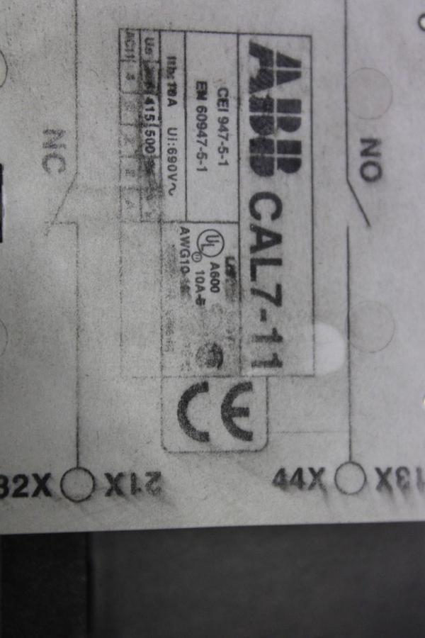 Used ABB CONTACTOR BE75C-Y21EX 105 AMP 600 VAC 3-POLE 75 HP COIL: 24 VDC