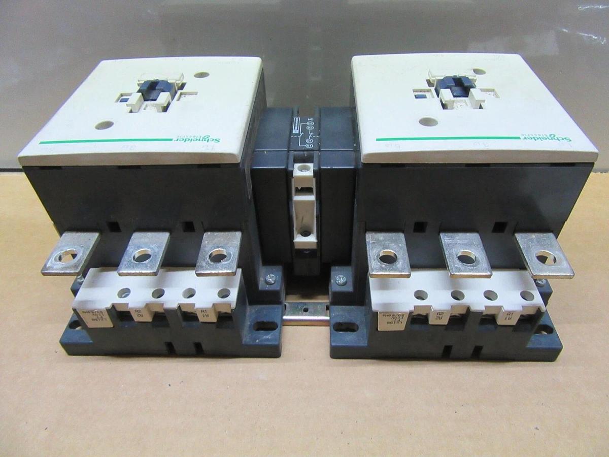 Used SCHNEIDER REVERSING CONTACTOR LC1D150 160 AMP 600 VAC 3-PHASE 125 HP