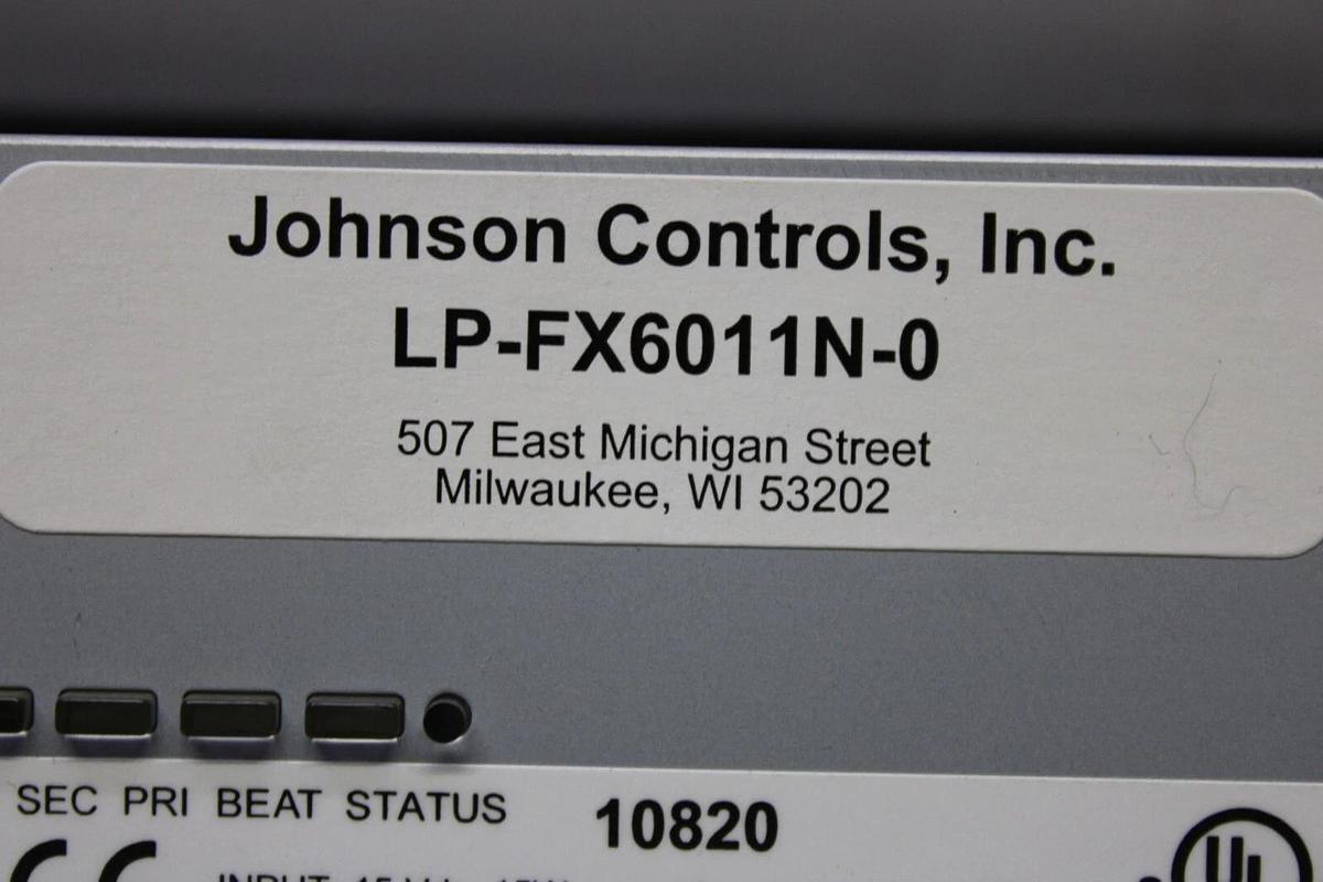 Used JOHNSON CONTROLS FACILITY EXPLORER LP-FX6011N-0 15 VDC 15 WATT 20 VA