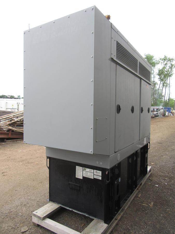 Used 50 KW DIESEL GENERATOR MTU 120/240 V JOHN DEERE SOUND ENCLOSED 329 HRS VIDEO