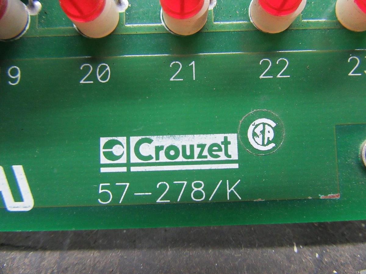 Used CROUZET DIGITAL I/O RELAY MODULE 24-SLOT 57-278/K PB-24SM **WARRANTY**