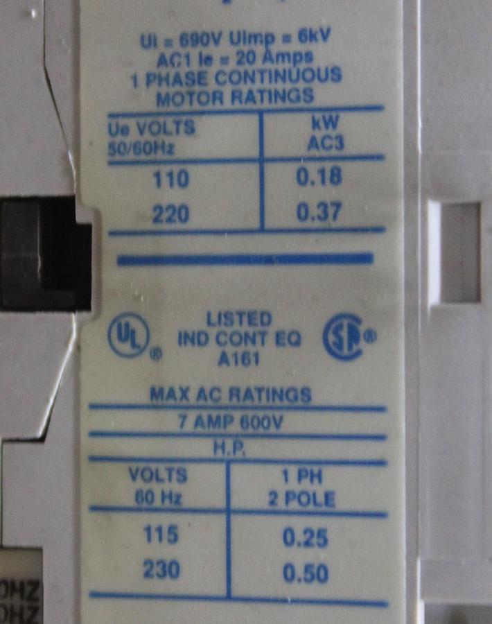 Used CUTLER-HAMMER NEMA CONTACTOR C10J3 NEMA SIZE 6 540 AMP 600V 400 HP