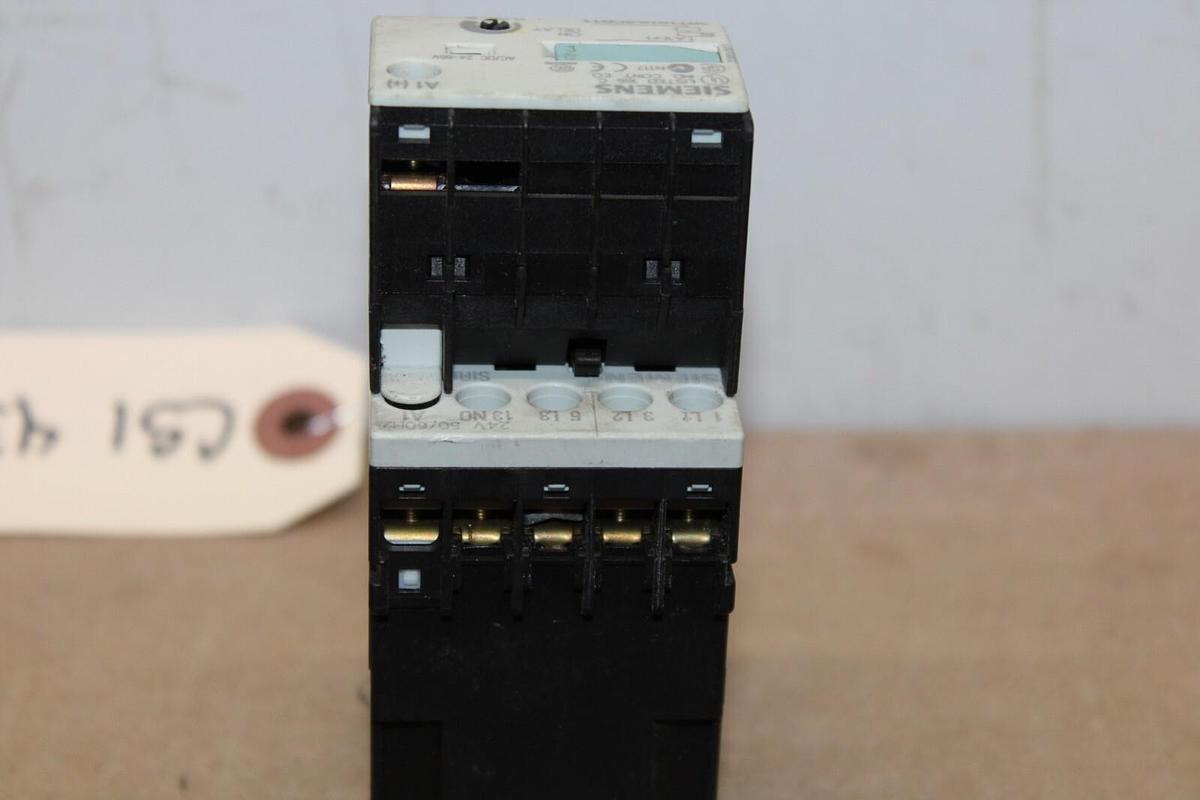 Used SIEMENS CONTACTOR 3RT1016-1AB01 20A 600V 5HP W/ 3RT1916-2CG11 TIME DELAY RELAY