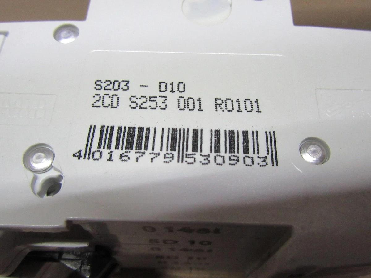 Used LOT OF 2 ABB S203-D10 400 VOLT 10 AMP 3-POLE **WARRANTY INCLUDED**