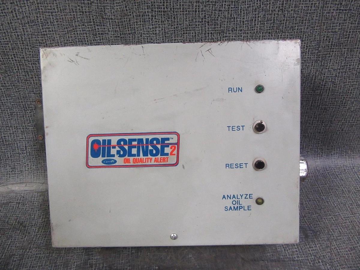 Used CARRIER OIL-SENSE QUALITY MONITORING SENSOR 115V 1 PHASE MODEL 32GA400504-2
