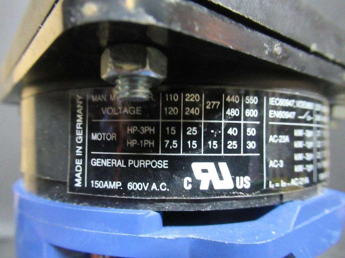 Used KRAUS + NAIMER C125-6 + CAD-11 GENERAL PURPOSE ROTARY CAM SWITCH 600 VAC 150 AMP