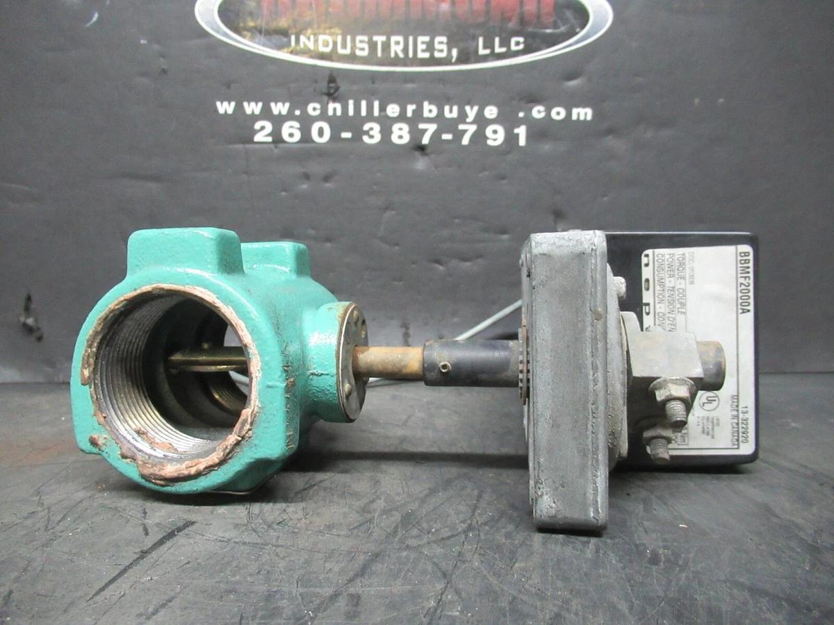 Used NEPTRONIC ACTUATOR BBMF2000F 24 VAC 15 VA 35 IN/LB W/ 6BV-A VALVE 501203 1.5 NPT