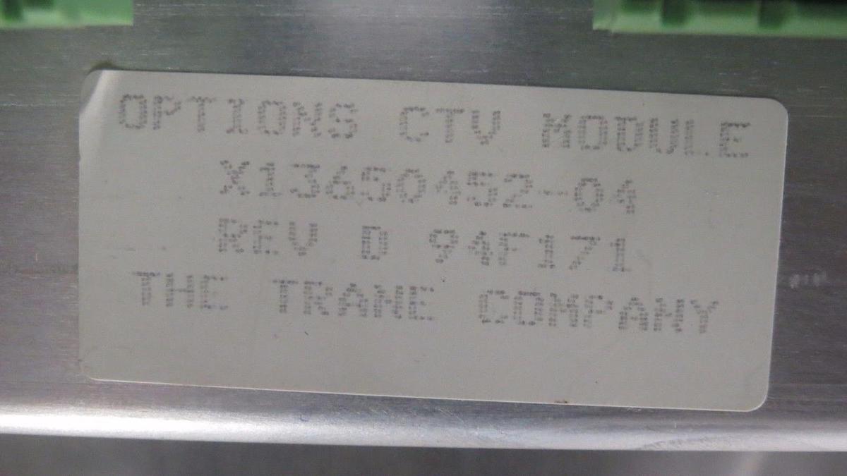 Used TRANE OPTIONS CTV MODULE  MODEL/REVISION: X13650452-04 REV D **WARRANTY**