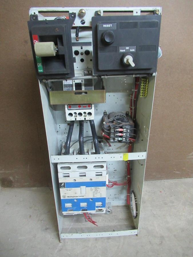 Used CUTLER HAMMER MOTOR STARTER CONTROL 35" W/ W200M5CFC NEMA SIZE 5 250 AMP 600 VAC