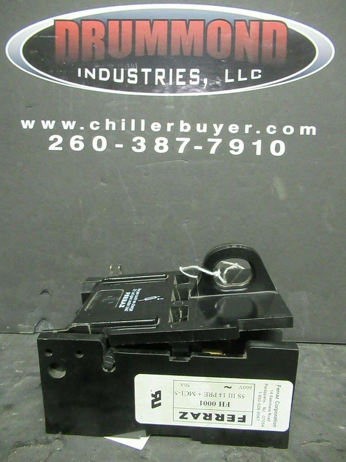 Used FERRAZ FUSE HOLDER FH-0001 600 VOLT 50 AMP