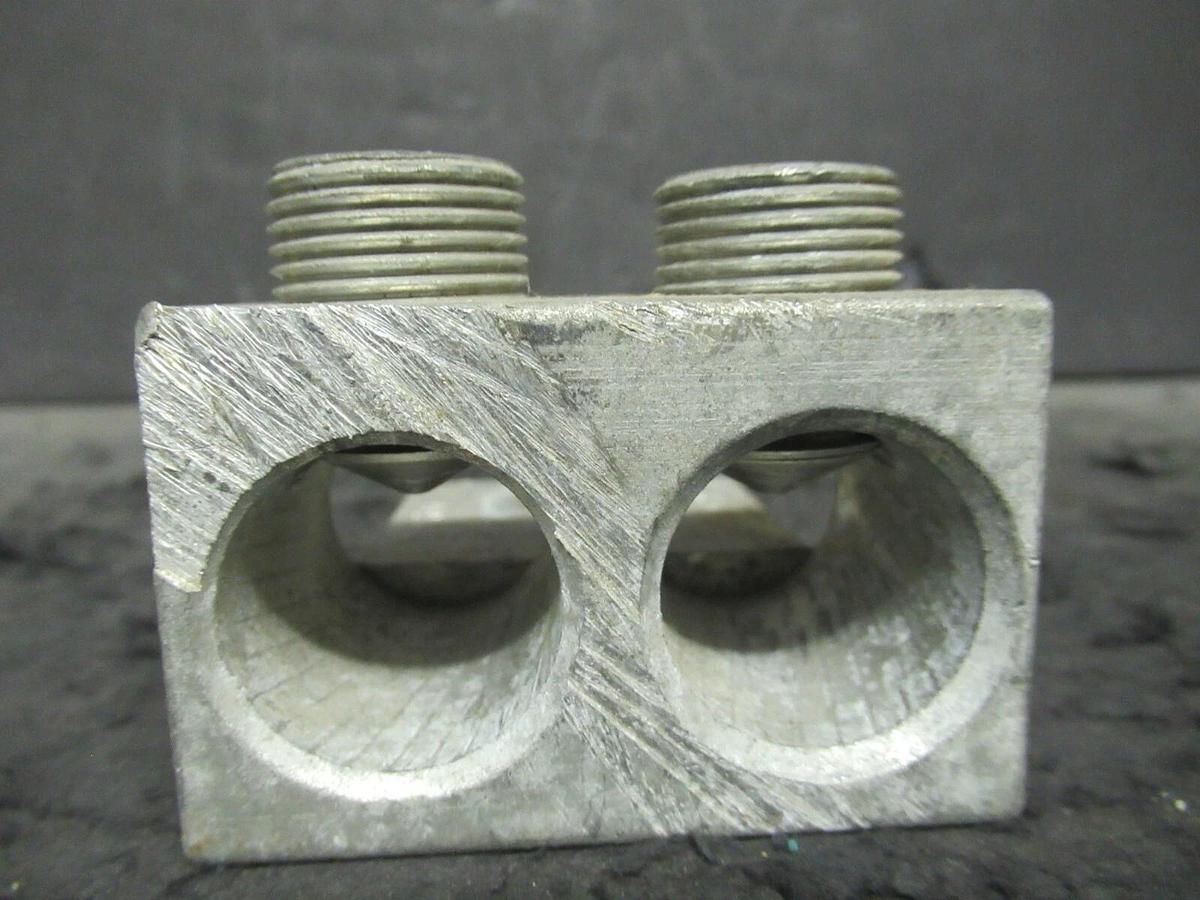 Used (3) QTY ILSCO D899 2 (DOUBLE) BARREL MECHANICAL CONNECTOR LUG TAPS 600MCM - 2