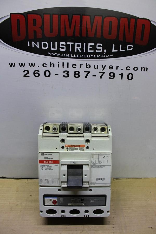 Used CUTLER HAMMER CIRCUIT BREAKER HLD3600F 600 AMP FRAME 120 AMP TRIP 600 VAC 3-POLE