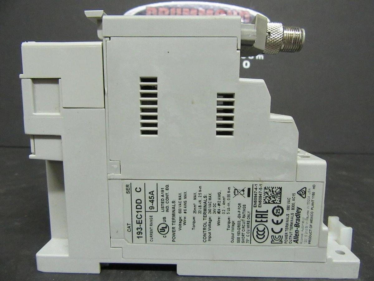 Used ALLEN BRADLEY SOLID STATE RELAY OVERLOAD 193-EC1DD SER. C 9-45 AMP **WARRANTY**