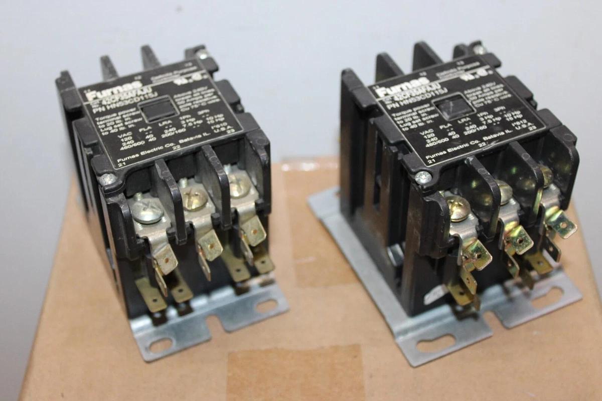 Used FURNAS CONTACTOR 42CF35AFAJU HN53CD115J 40 AMP 600 VAC COIL: 120V *LOT OF 2*