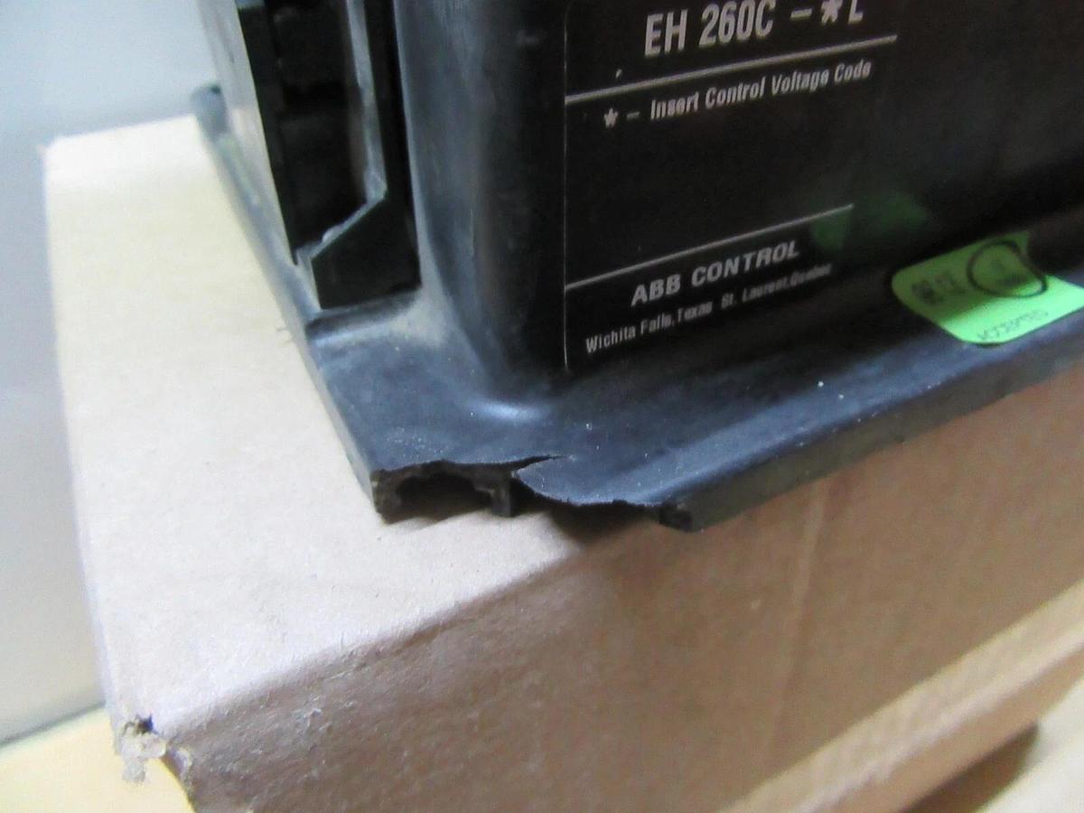 Used ABB CONTACTOR EH-260 600 VAC 300 AMP 250 HP 3-PHASE 3-POLE COIL: 24 VDC