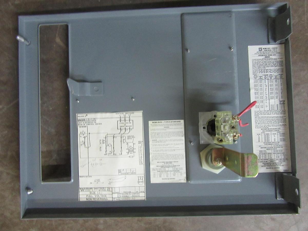 Used SQUARE D MCC FUSIBLE STARTER BUCKET 8998-NC-403 SER. B 12" MODEL: 4 NEMA 1