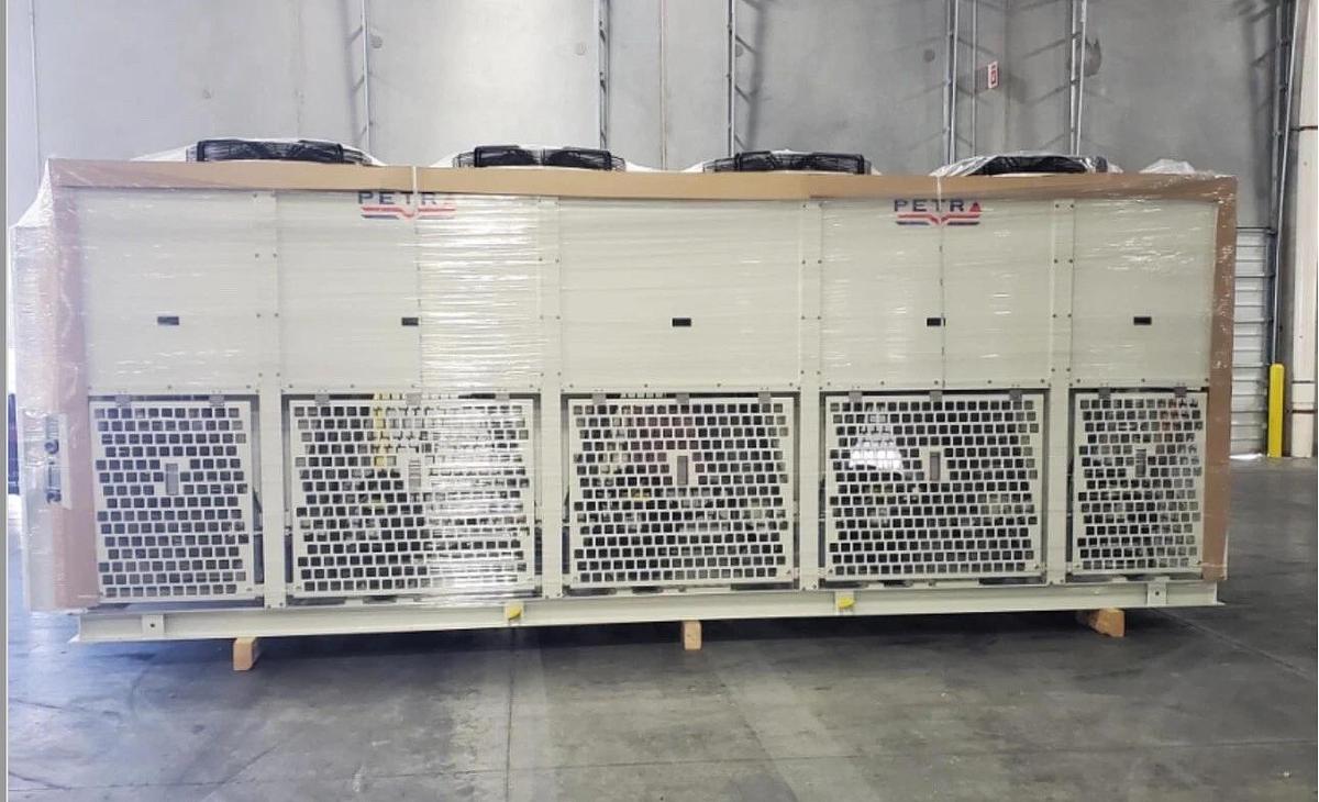 Used NEW PETRA ENGINEERING 140 TON CONDENSING UNITS DSPH140 460 VOLT CHILLER