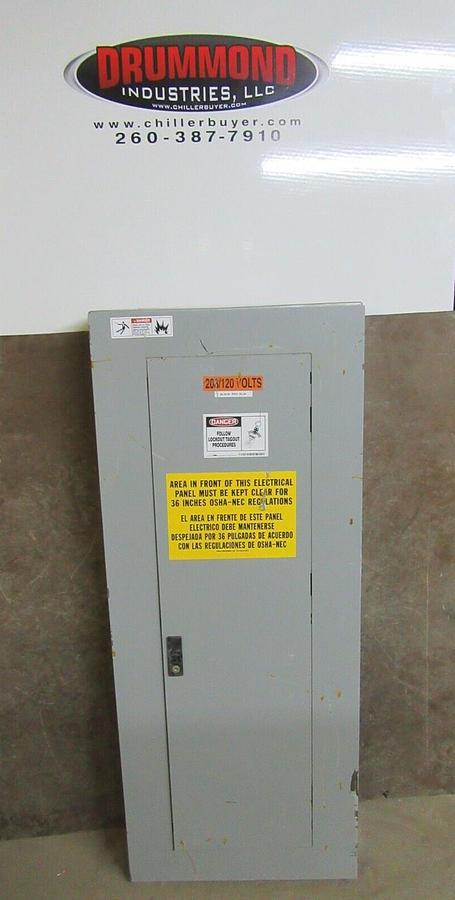 Used GE SERVICE PANEL AQF3421ABX 125 AMP 208Y/120 VOLT 3-PHASE W/ SURGE PROTECTOR