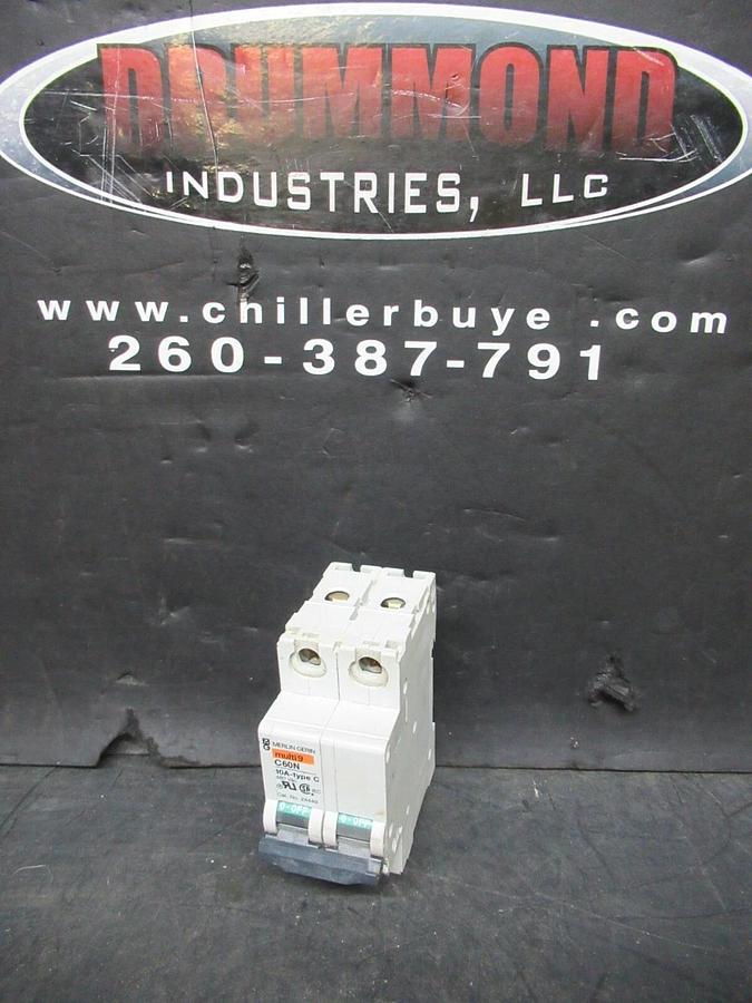 Used MERLIN GERIN THREE POLE BREAKER 24449 MULTI 9 C60N 10A-TYPE C 480 VAC