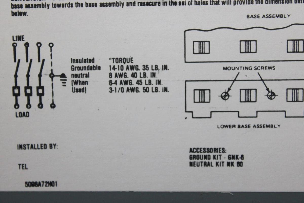 Used WESTINGHOUSE HEAVY DUTY SAFETY DISCONNECT SWITCH HFN361 30 AMP 600 VAC