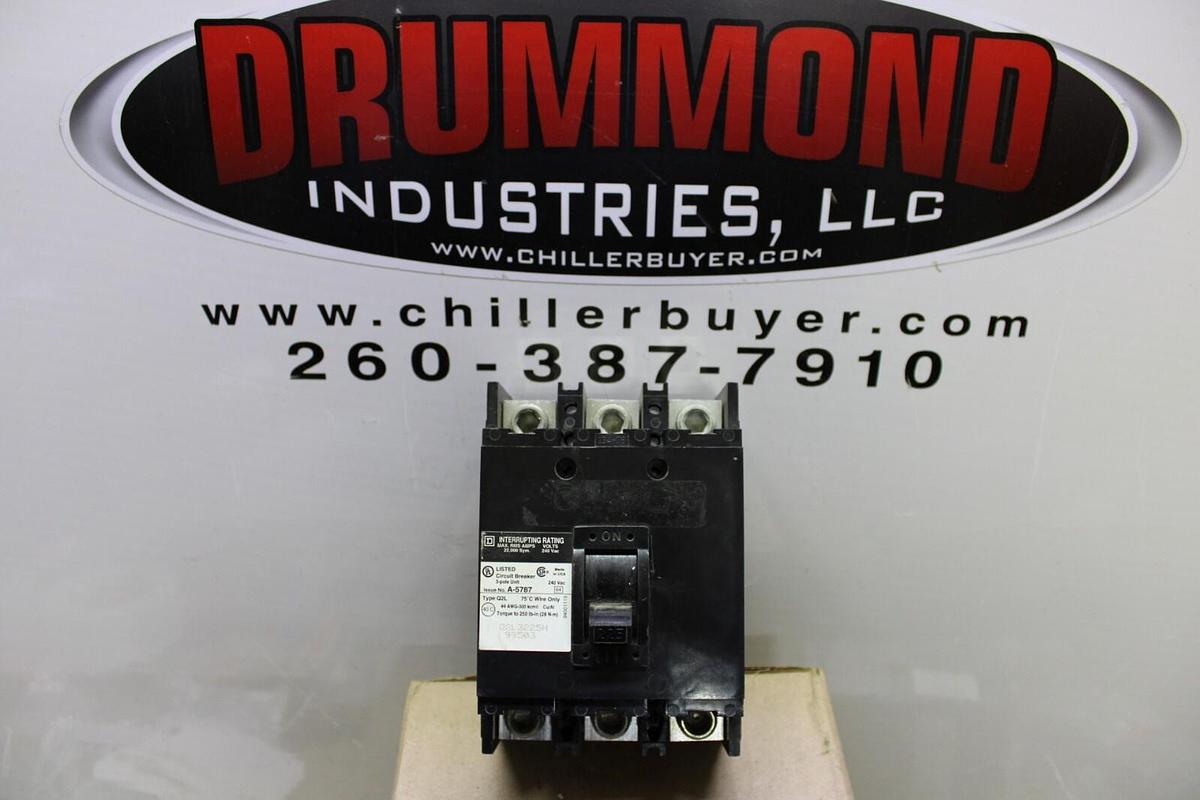 Used SQUARE D CIRCUIT BREAKER Q2L3225H 3-POLE 240 VAC 225 AMP **WARRANTY**