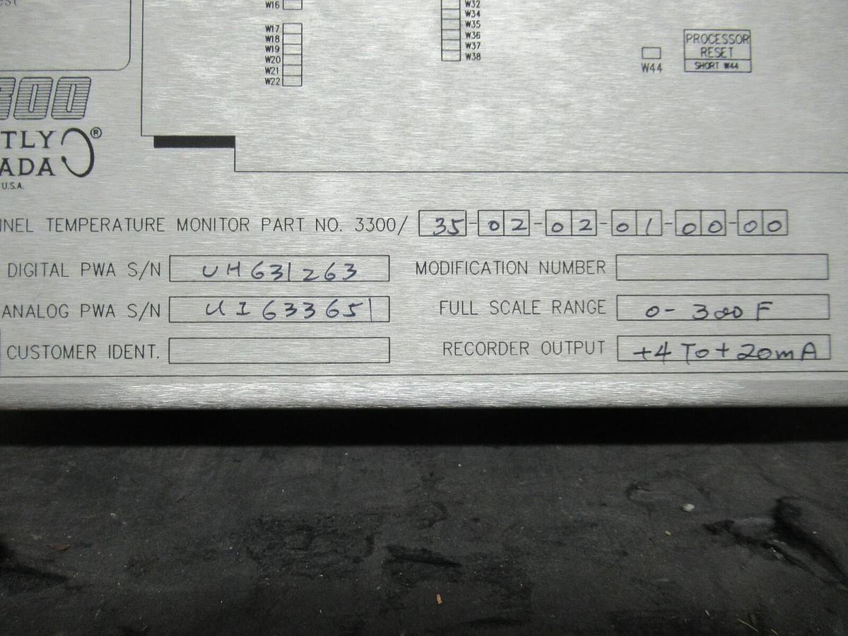 Used BENTLY NEVADA 6 CHANNEL TEMP. MONITOR 81672-01 REV. E 3300/35-02-02-01-00-00