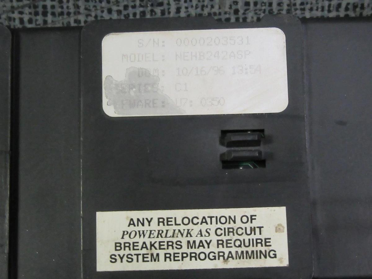 Used SQUARE D POWERLINK AS POWER INTERFACE MODULE BASE NEHB242ASP 240V PANEL NEHB