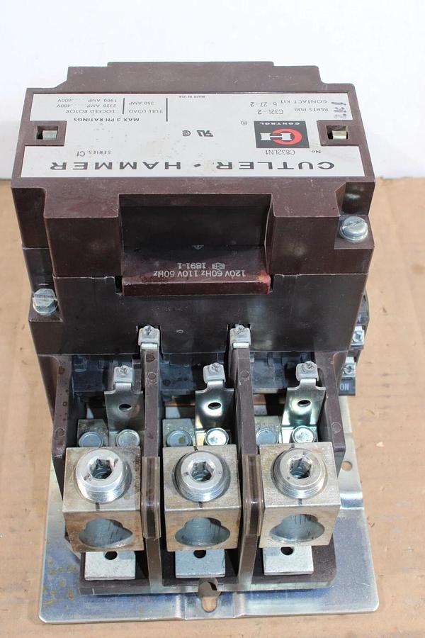 Used CUTLER HAMMER CONTACTOR C832LN1 350 AMP 600 VOLT 3-PHASE COIL: 120V **WARRANTY**