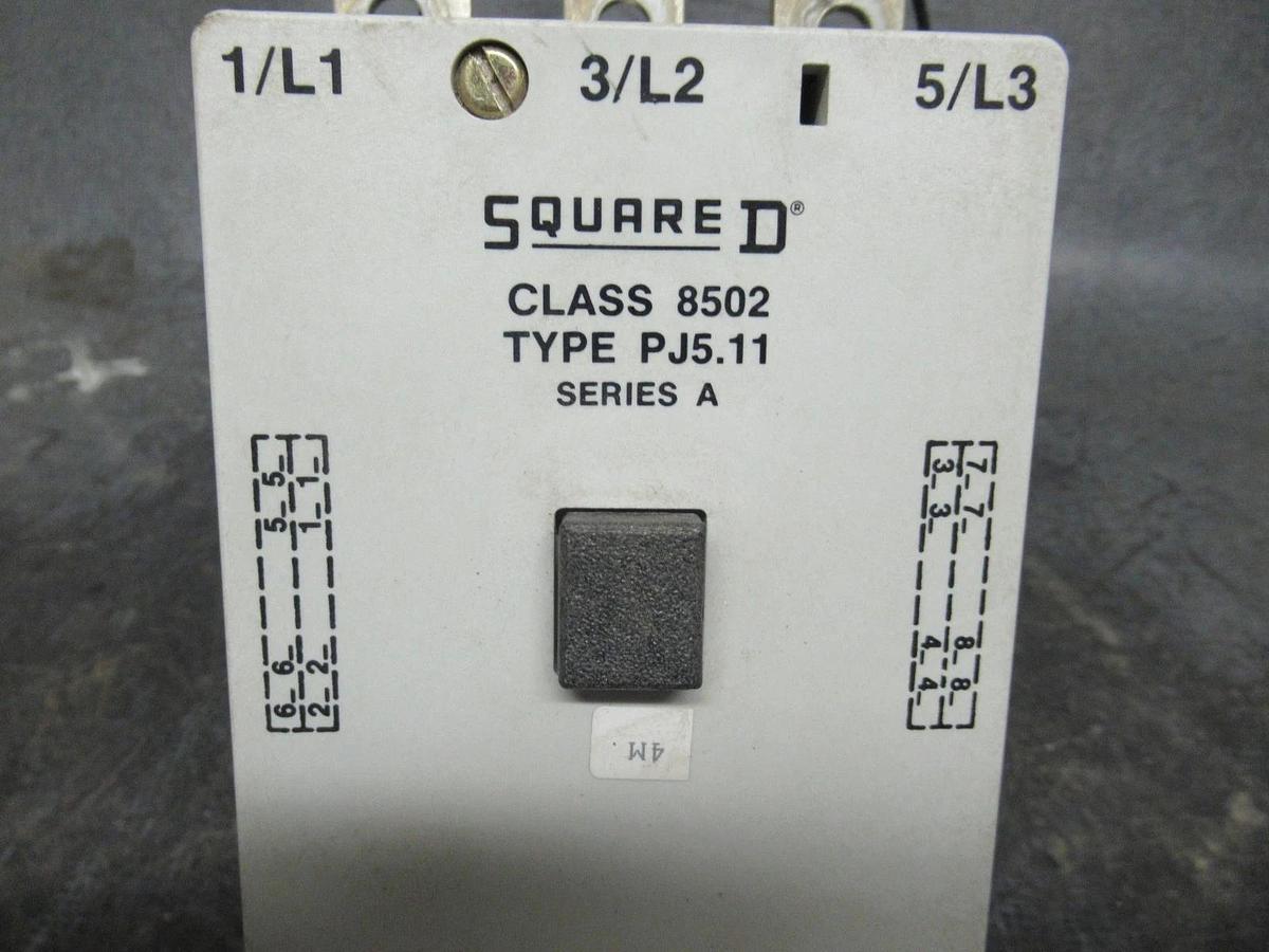 Used SQUARE D CONTACTOR 8502PJ5 PJ5.11 160 AMP 600 VAC 125 HP 3-PHASE 3-POLE