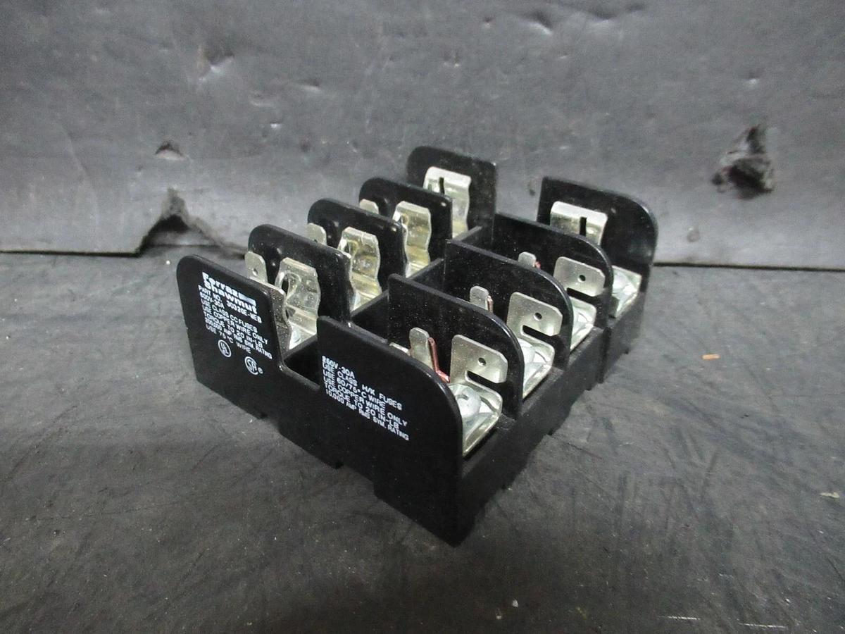 Used FERRAZ SHAWMUT 3032GE-MEB FUSE HOLDER 4-POLE 600 VAC 30 AMP CLASS CC/H/K