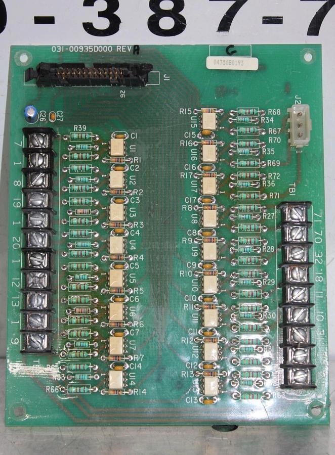 Used YORK HVAC CHILLER LOGIC INTERFACE CIRCUIT BOARD 031-00935D000 REV. A *WARRANTY*