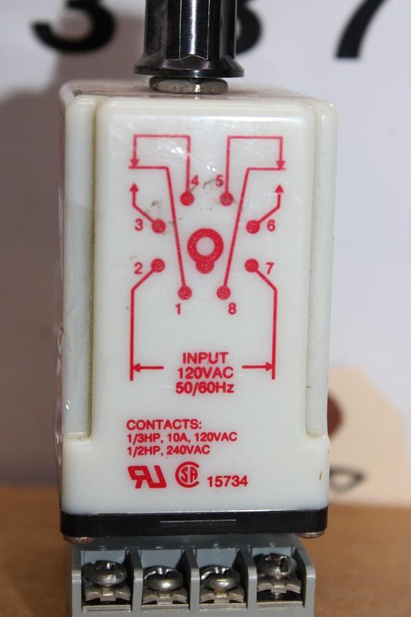 Used DAYTON TIME DELAY RELAY 6X601F 120/240 VAC 10 AMP 9-900 SEC **WARRANTY**