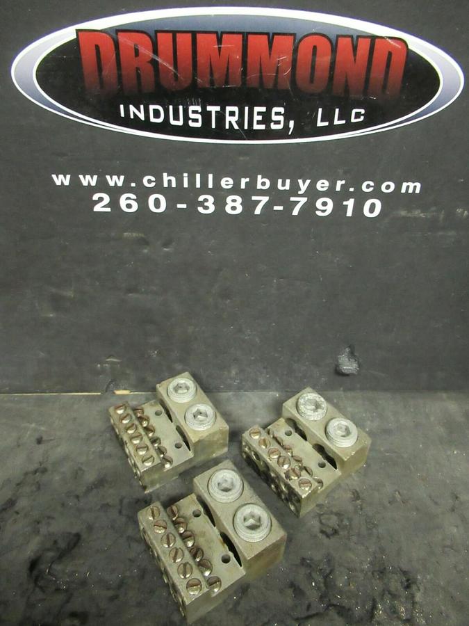 Used (3) MARATHON 97945 MECHANICAL DISTRIBUTION WIRE CONNECTOR LUG TAP 500MCM - #14