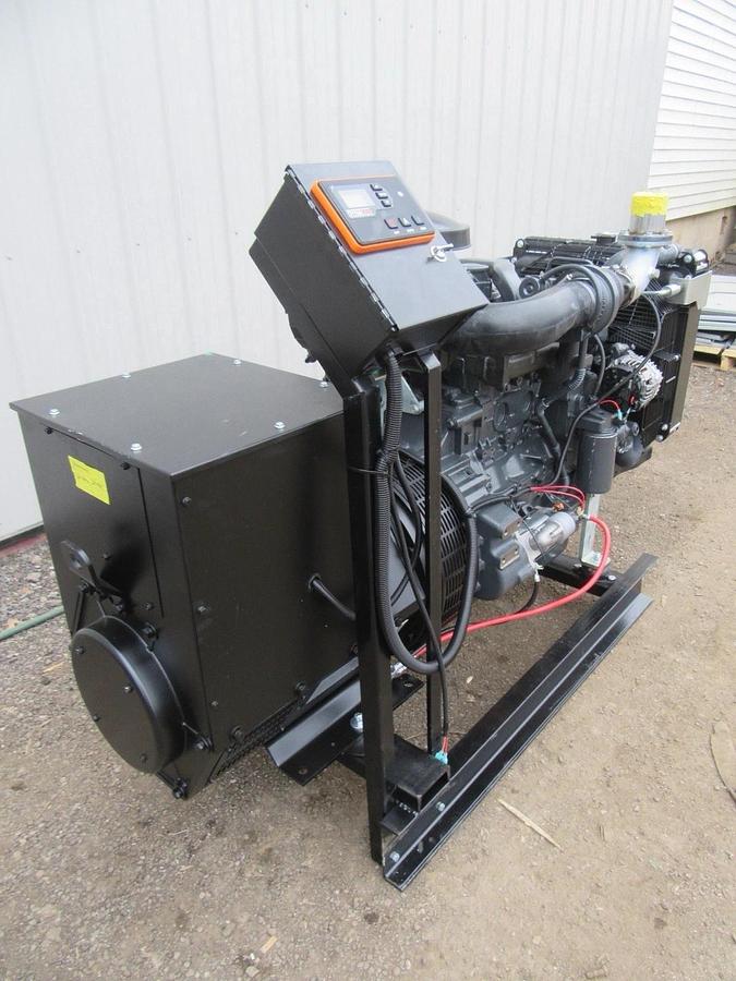 Used NEW 60 KW DIESEL GENERATOR FPT F4GE9455 DIESEL 277/480 VOLT RE-CONNECTABLE