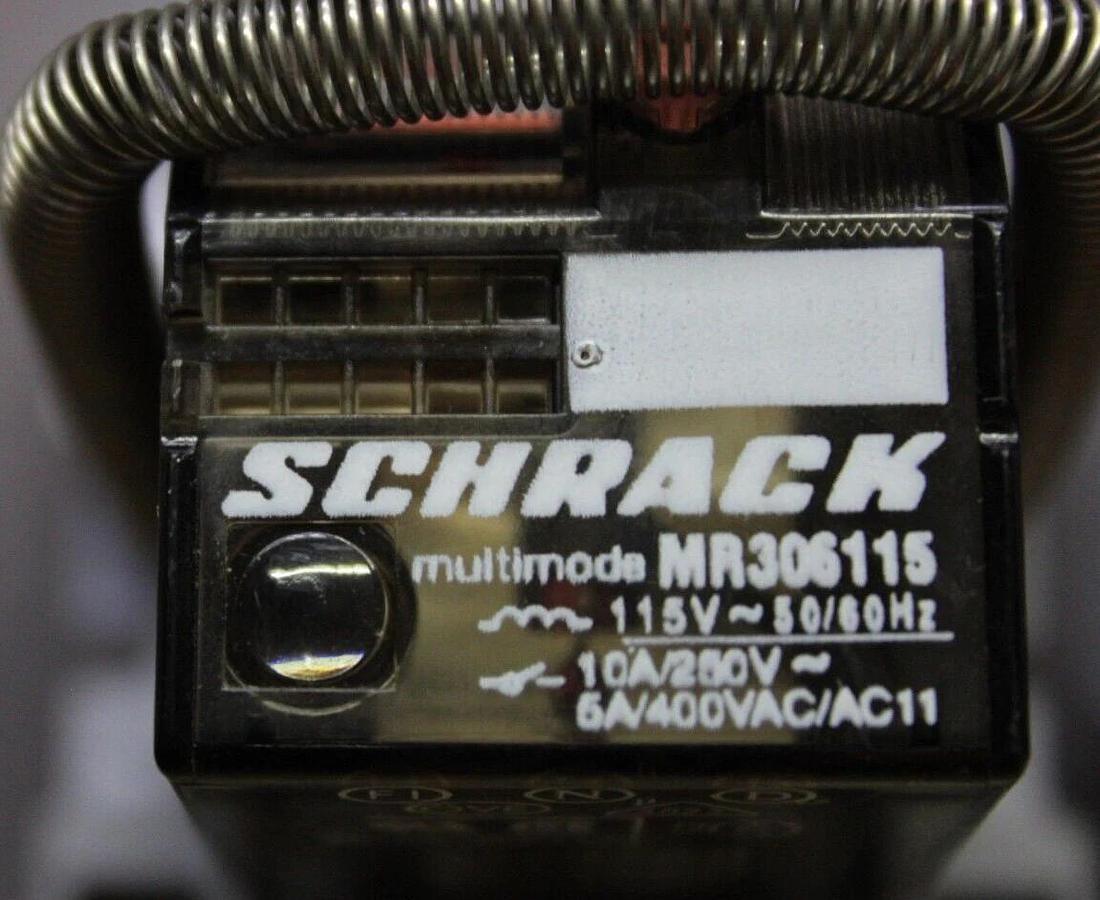 Used LOT OF 2 SCHRACK RELAY MR306115 115/240 VAC 10 AMP 50/60 HZ *WARRANTY*