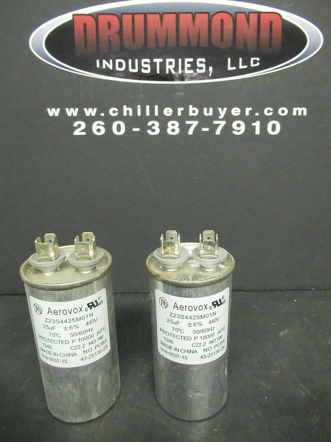 Used (1) AEROVOX CAPACITOR Z23S4425M01N 25uF 10000AFC 440 VAC 60 HZ **WARRANTY**