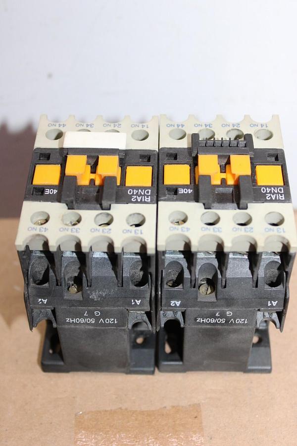 Used RAM CONTROL RELAY RIA2DN40 10 AMP 750 VOLT COIL: 120V **LOT OF 2**