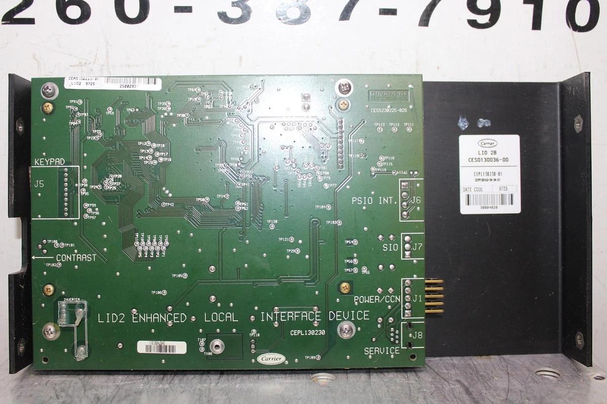 Used CARRIER COMFORT NETWORK LID2 DISPLAY INTERFACE CES0130036-00 CEPL130230-01