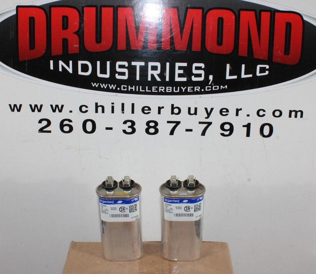Used LOT OF 2 GENTEQ CAPACITOR 97F8059 10uF 370 VAC 50/60HZ ±6% NON-PCB *WARRANTY*