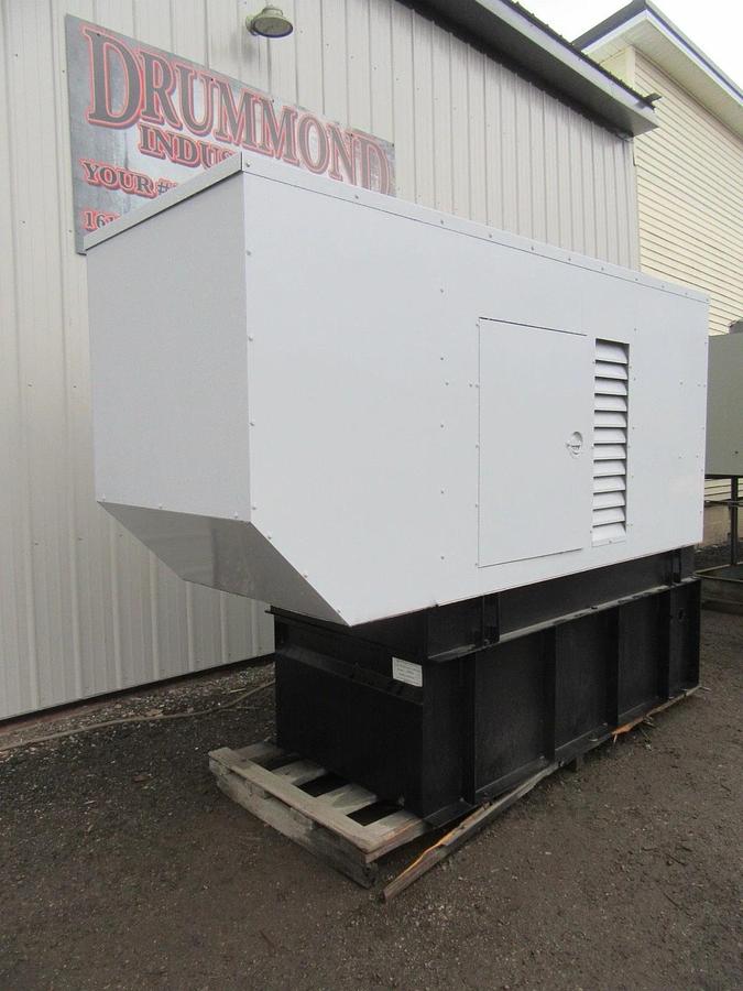 Used 50 KW DIESEL GENERATOR ISUZU 4BG1T 120/240 V SINGLE PH RE-CONNECTABLE ENCLOSED