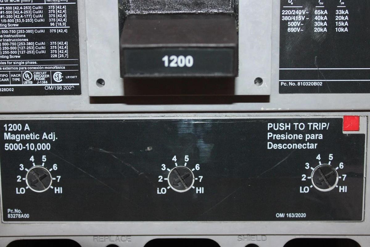 Used SIEMENS ND6 CIRCUIT BREAKER ND63F120 1200 AMP 3-POLE 600 VAC 3-PHASE *WARRANTY*