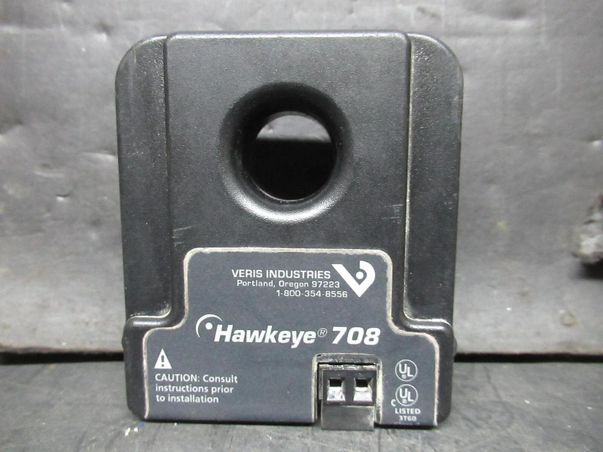 Used VERIS HAWKEYE 708 ADJUSTABLE DIGITAL CURRENT SENSOR 135 AMP **WARRANTY**