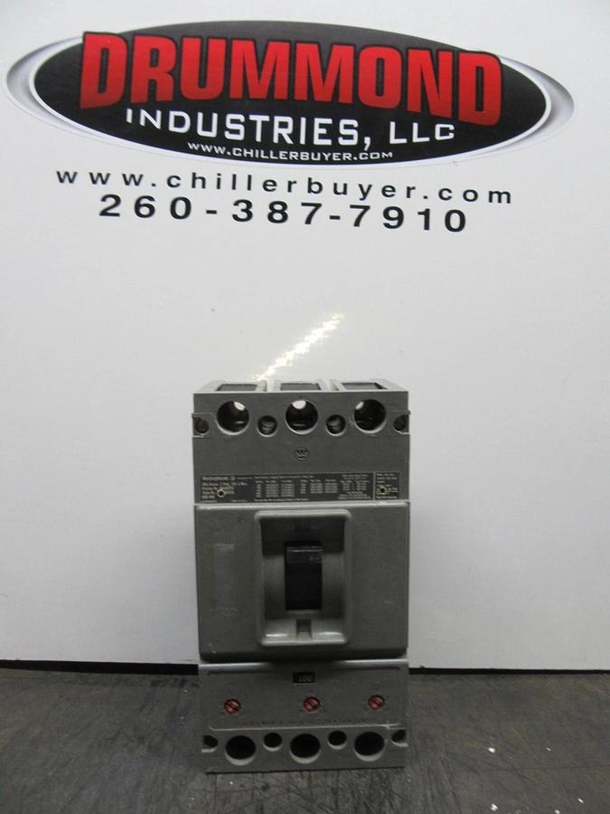 Used WESTINGHOUSE 3-POLE CIRCUIT BREAKER HKA3225F 225 AMP FRAME 100 AMP TRIP 600 VAC