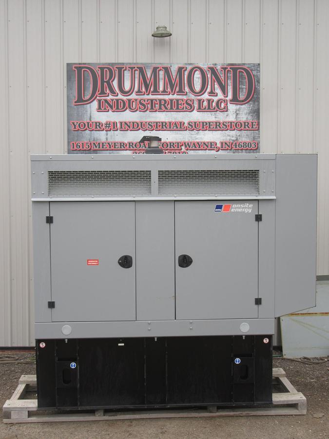 Used 50 KW DIESEL GENERATOR MTU 120/240 V JOHN DEERE SOUND ENCLOSED 329 HRS VIDEO