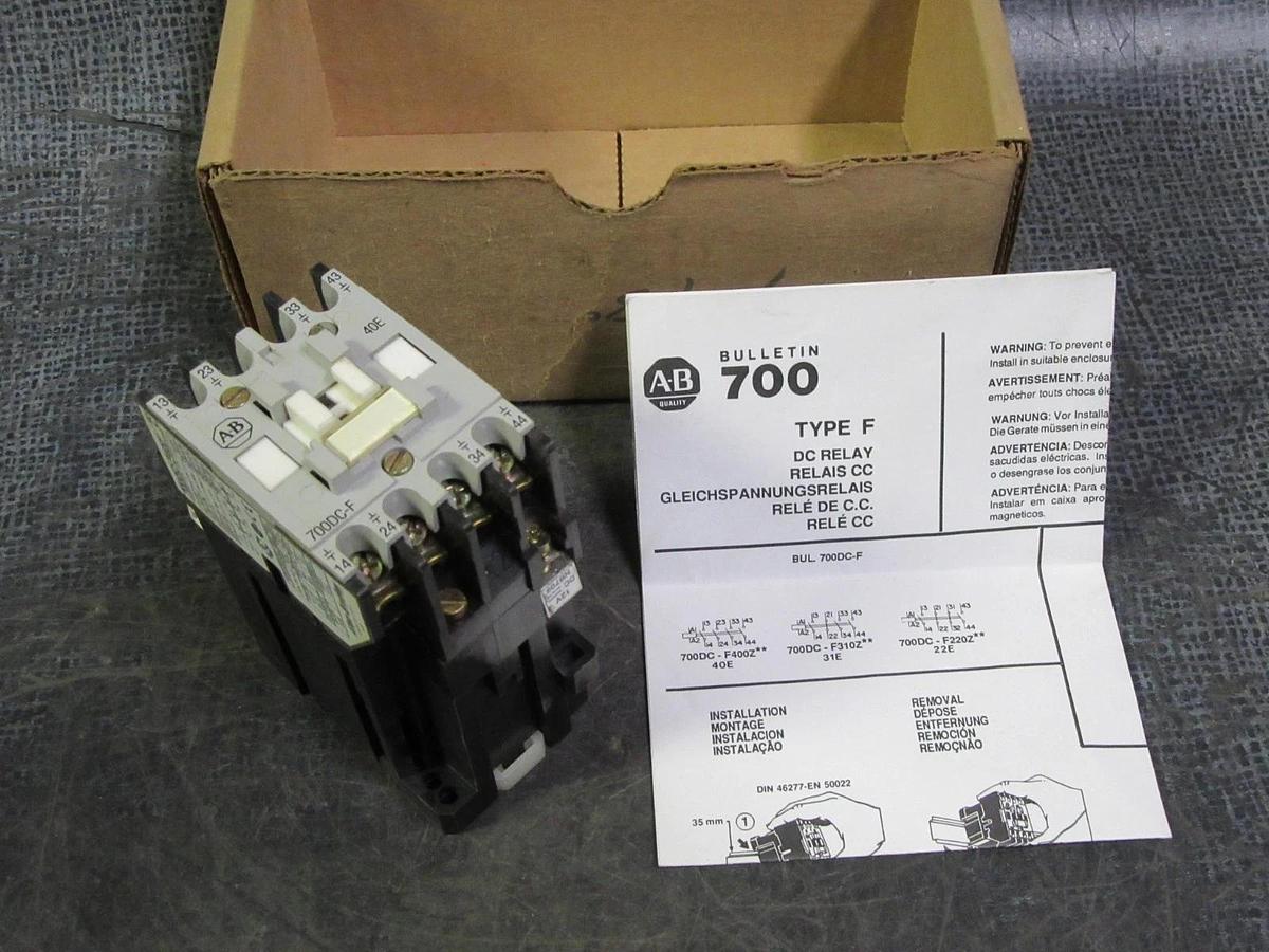 Used NEW ALLEN BRADLEY NIB 700 DC-F CONTACTOR 700DC-F400Z12 SERIES C 12VDC 10A