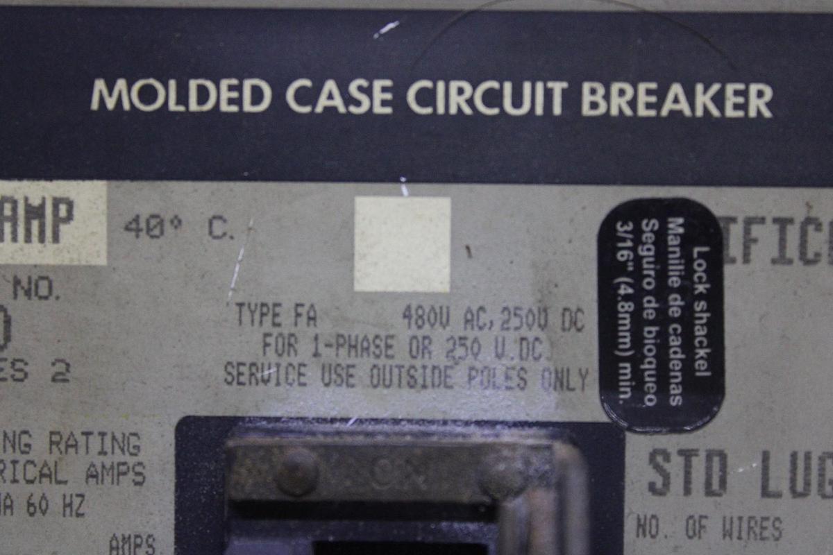 Used SQUARE D I-LINE CIRCUIT BREAKER FC34060 60 AMP 480 VAC 3-POLE