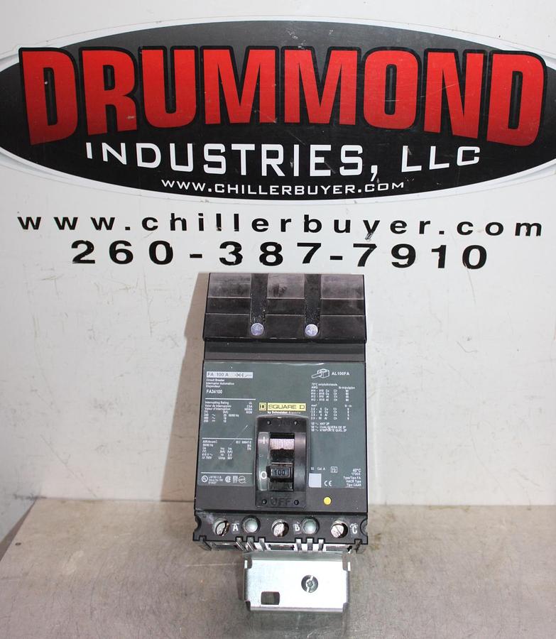 Used SQUARE D I-LINE CIRCUIT BREAKER FC34060 60 AMP 480 VOLT 3-POLE SERIES 2